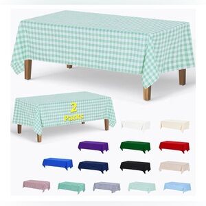 ABCCANOPY 2 Pack Rectangle Polyester Tablecloth 90 x 156 Inch Checkered